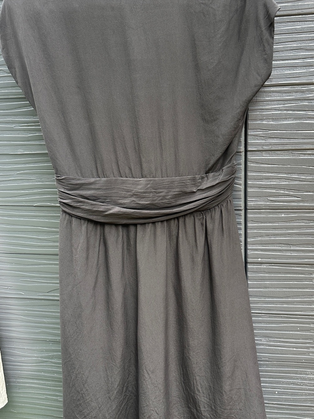 Garnet Hill 100% Silk Black Faux Wrap Dress Women’s 6 Lined - Picture 4 of 4